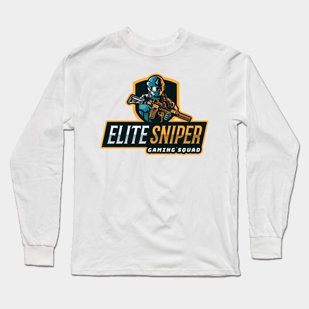 Elite Sniper Gaming Squad Long Sleeve T-Shirt by Tip Top Tee's